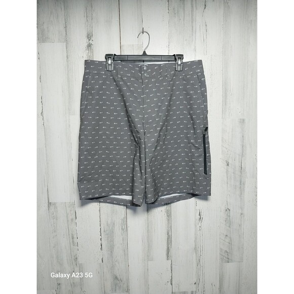 Champion Men’s Golf Shorts - Size 36 Waist - Grey With Fish Skeleton Pattern - Picture 1 of 6